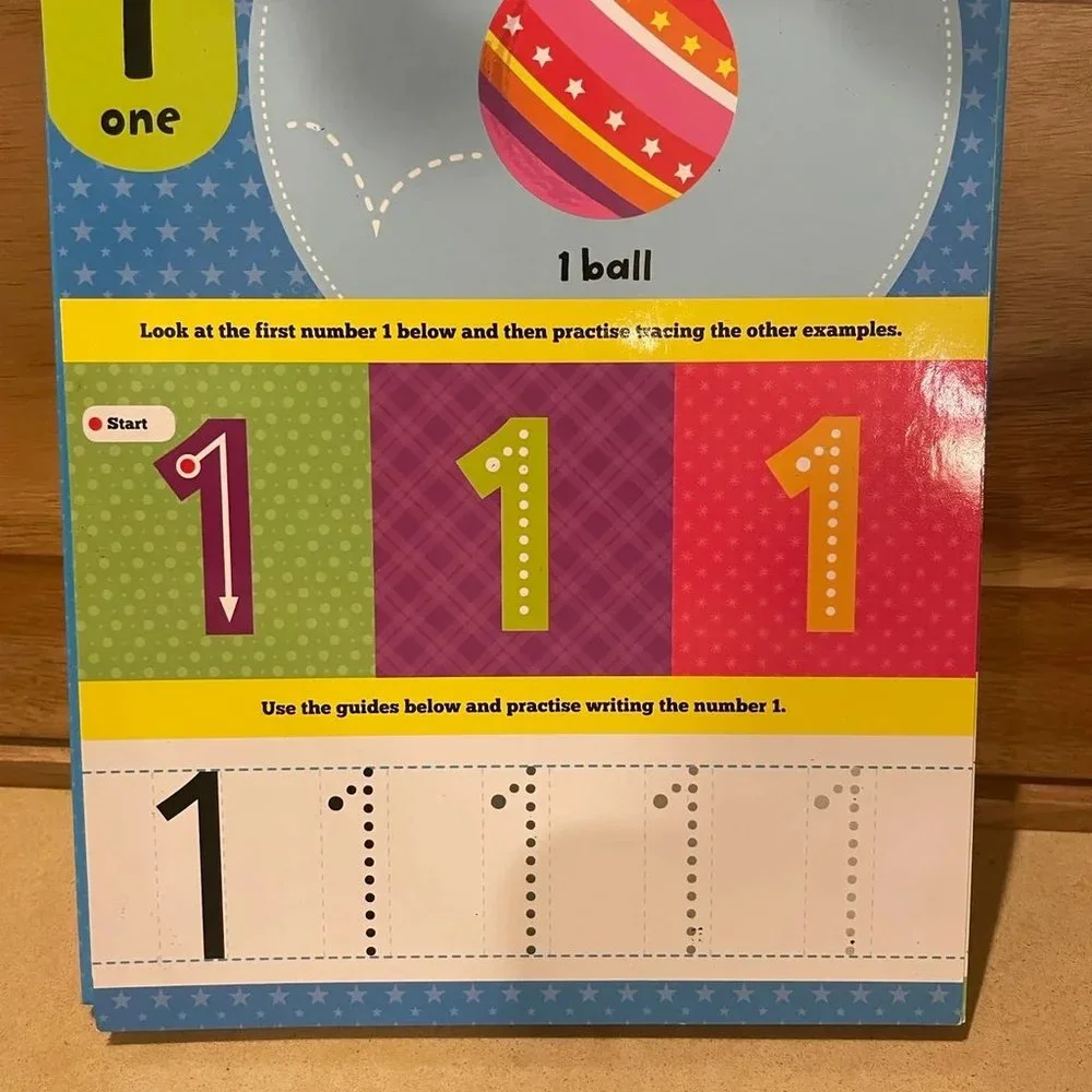 Kids Learning Toys Tiny Tots First Learning 123 Wipe Clean Easel Book